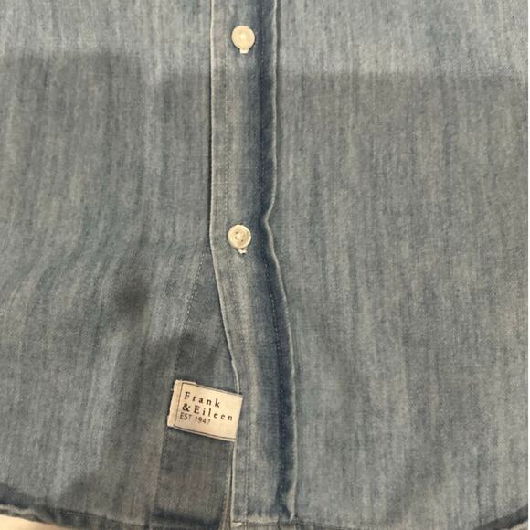 Frank & Eileen Mary Classic Shirtdress Famous Denim Classic Blue Wash Size Small - Picture 14 of 16